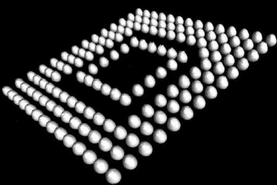 3D CT rendering of a complete BGA ball array